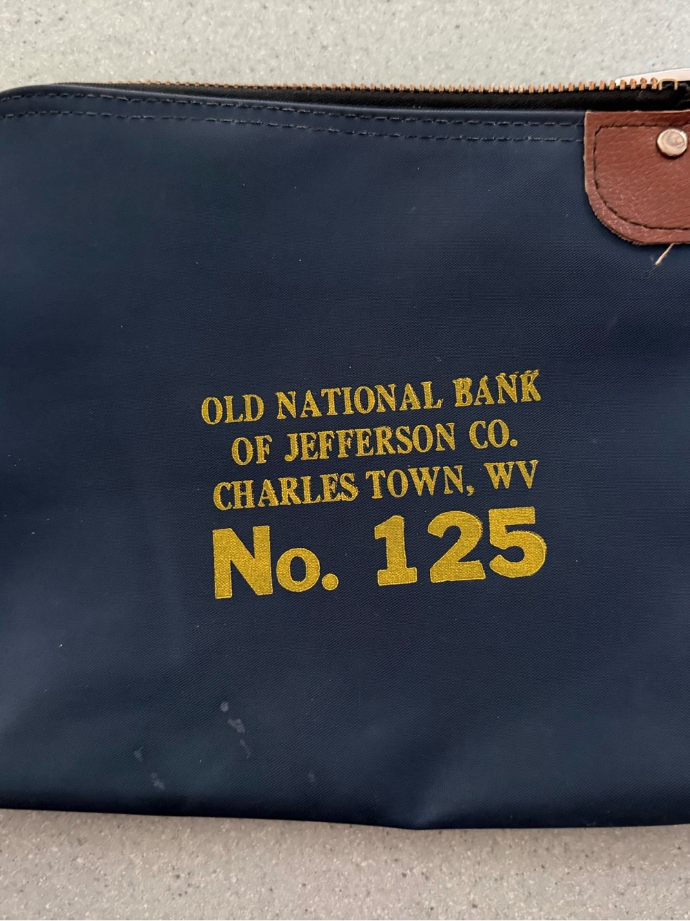 Vintage Charlestown WV Old National Bank Jefferson Co Bank Deposit Bag